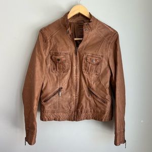 Max Jeans Faux Leather Jacket